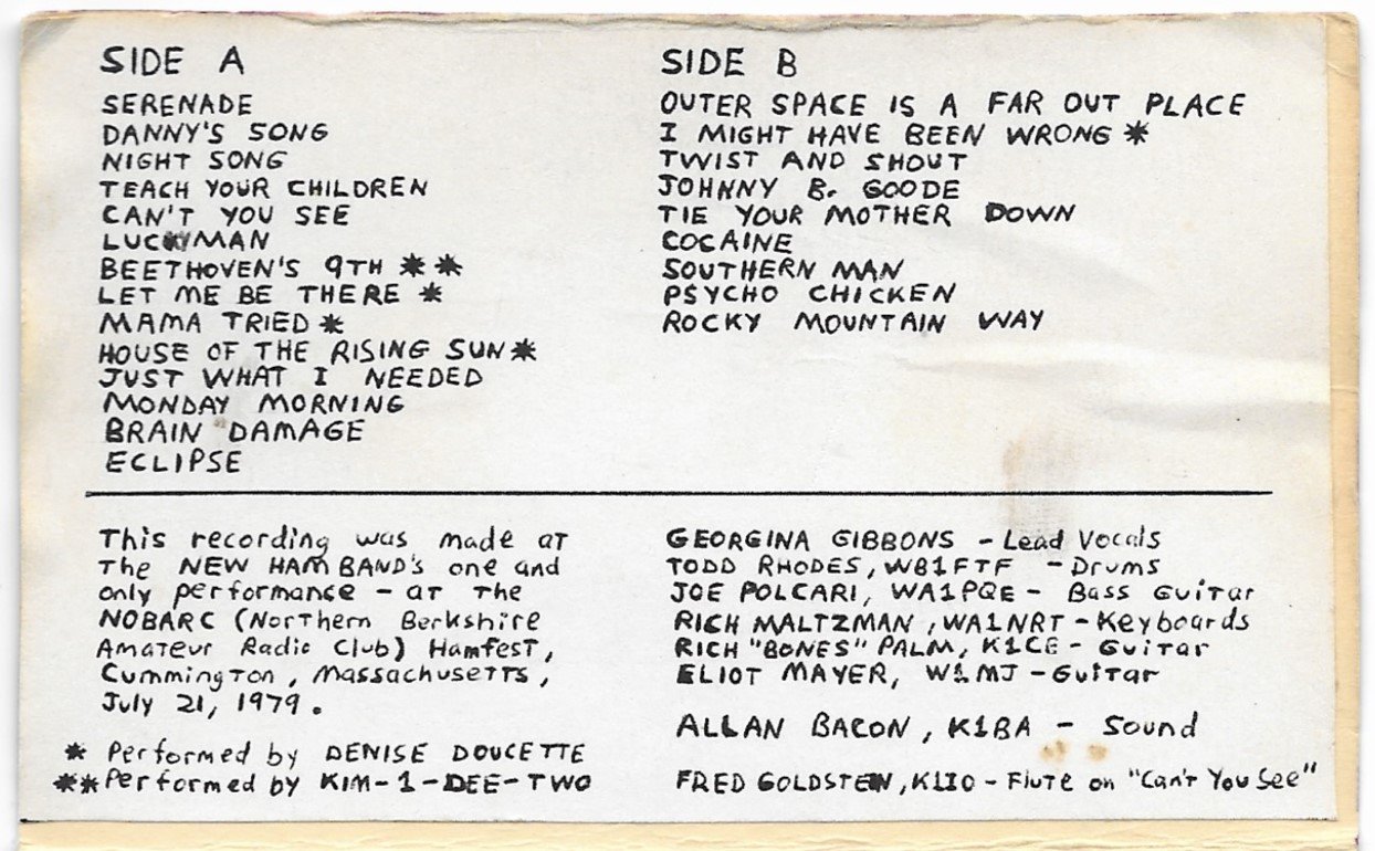 Cassette Liner Notes